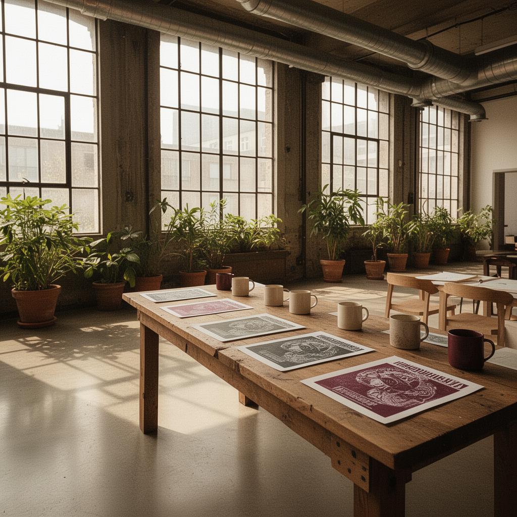 Bright studio space at Sunday Studios in Cologne city centre
